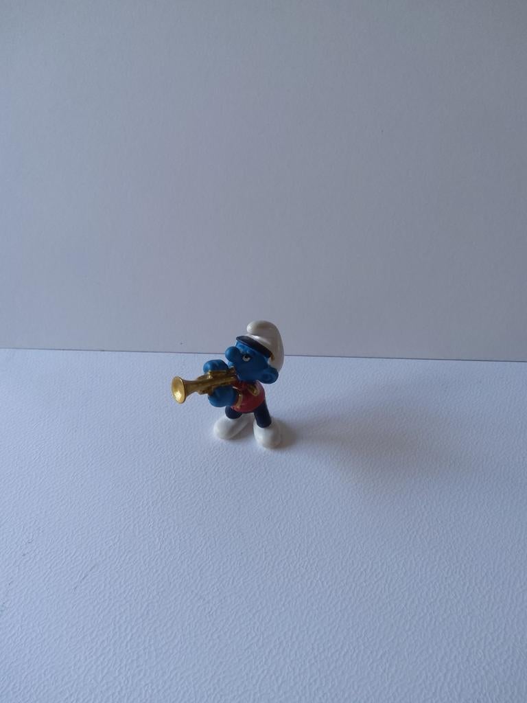Smurfenfanfare met trompet, Ophalen of Verzenden, Zo goed als nieuw, Poppetje, Figuurtje of Knuffel