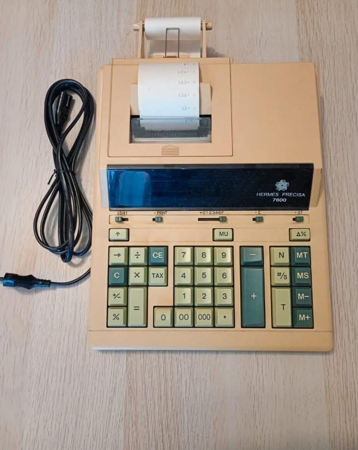 Hermes Precisa7600 calculatrice de bureau imprimante vintage, Enlèvement ou Envoi