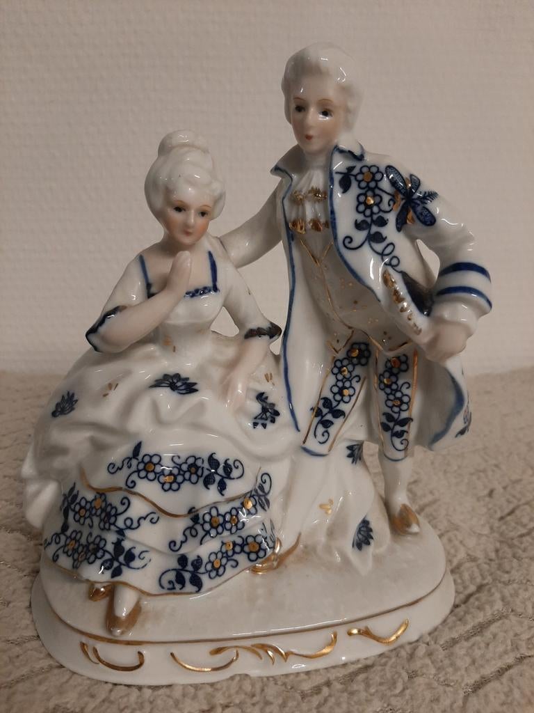 Vintage porseleine beeldjes,  handgeschilderd  historische, Ophalen of Verzenden
