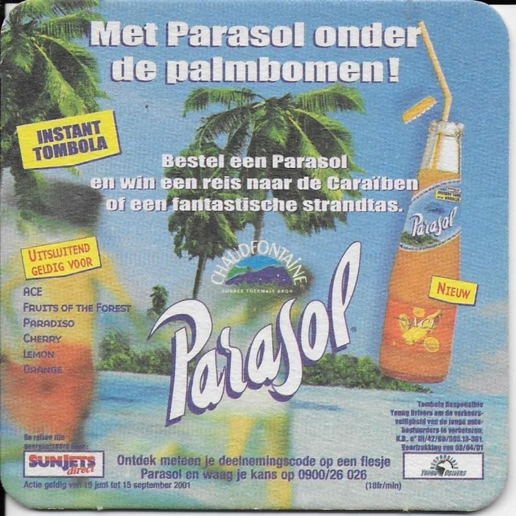 bierviltje 1st Parasol, Envoi