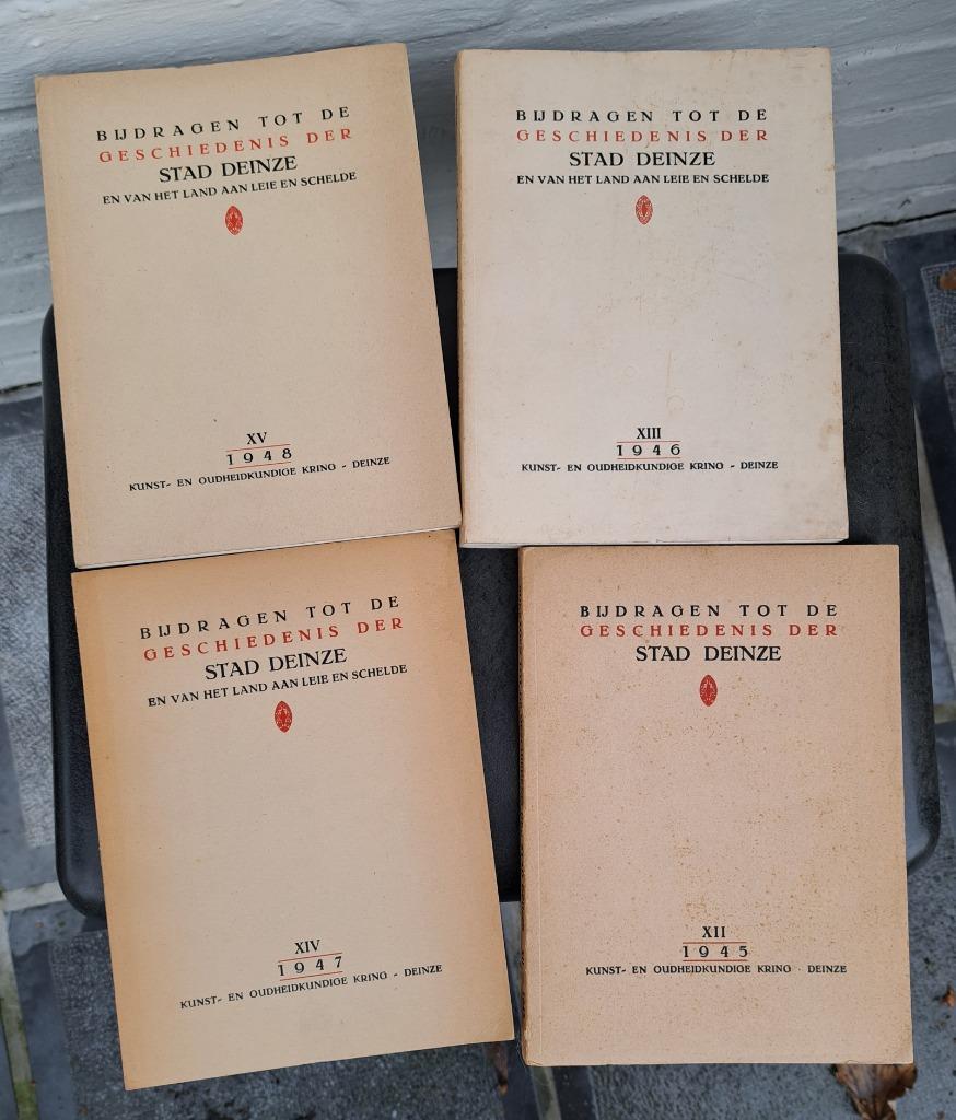4 boeken Geschiedenis der stad Deinze - Oudheidkundige Kring, Boeken, Ophalen of Verzenden, 20e eeuw of later, Gelezen