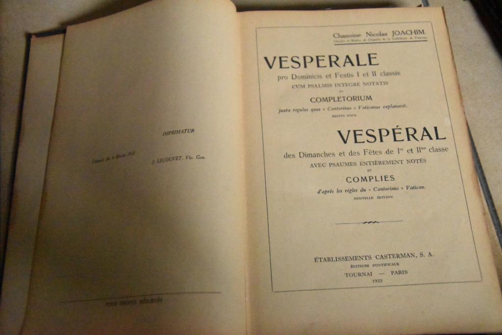 Nicholas Joachim VESPERAL   1933, Verzenden
