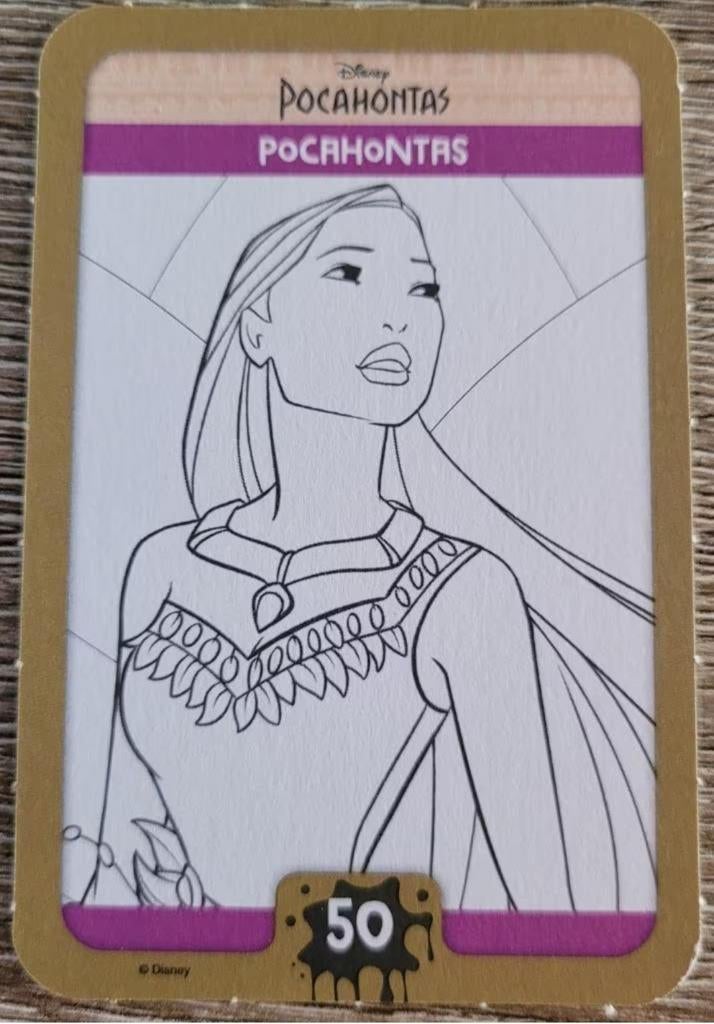 Pocahontas: verzamelkaart Disney Colour Magic, Verzamelen, Ophalen of Verzenden, Pocahontas of Kl. Zeemeermin, Zo goed als nieuw