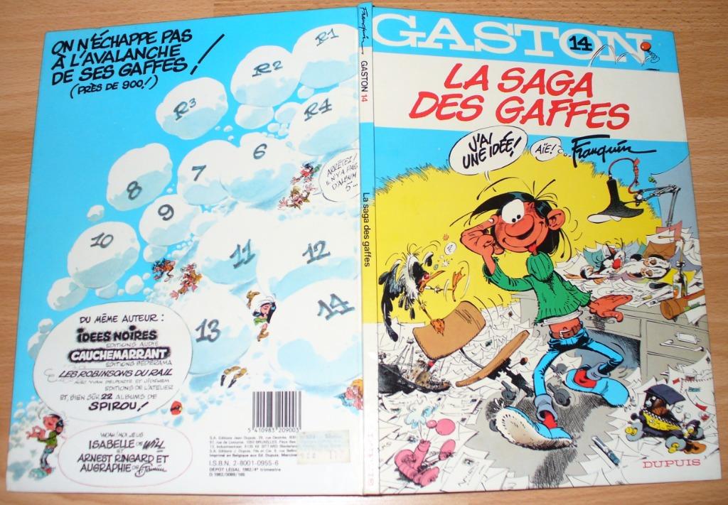 GASTON 14 LA SAGA DES GAFFES EO FRANQUIN GUUST FLATER, Eén stripboek, Ophalen of Verzenden, Zo goed als nieuw, Franquin
