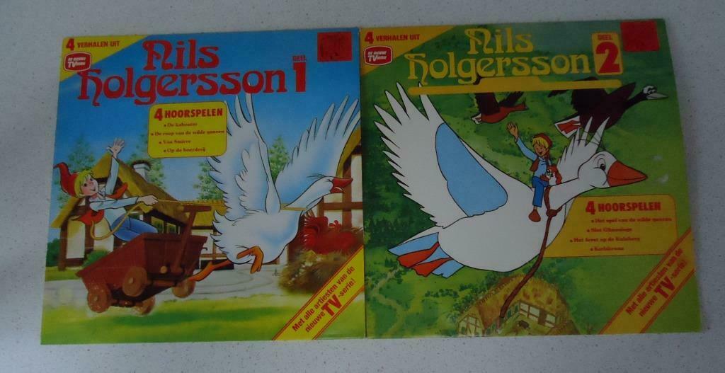 2 Sprookjes LP "Nils Holgerson 1&2" WSP Reeks 1983 , Ophalen of Verzenden, Zo goed als nieuw, Verhaal of Sprookje