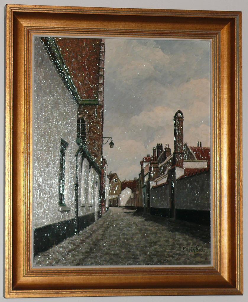 SCHILDERIJ M. VANPOUCKE, Antiek en Kunst, Kunst | Schilderijen | Klassiek, Ophalen