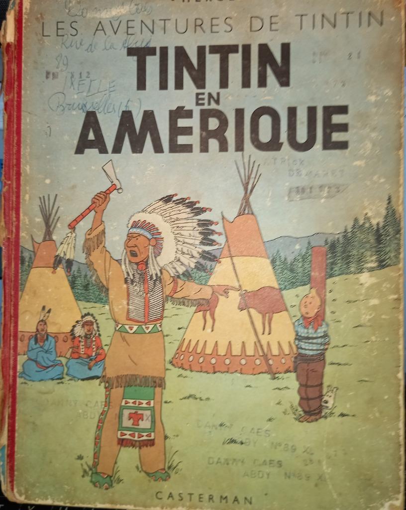 BD TINTIN EN AMERIQUE B7 1952, Livres, Une BD, Enlèvement ou Envoi, Utilisé