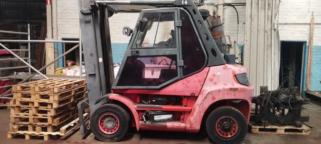 Heftruck linde (motor kapot), Ophalen, Heftruck