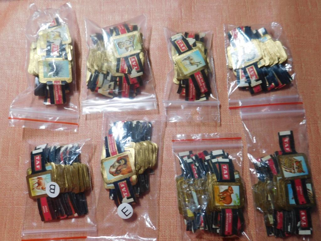 Verschillende onvolledige collecties sigarenbandjes Taf, Verzamelen, Ophalen of Verzenden, Gebruikt