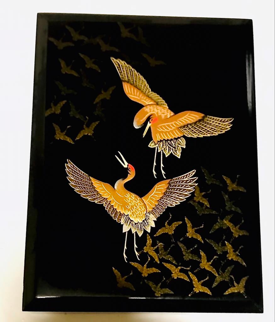 Japanse vintage lakdoos voor brieven of juwelen., Ophalen of Verzenden