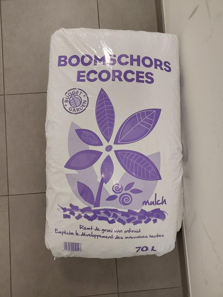 Écorce d'arbre/Ecorces 70L, Jardin & Terrasse, Terre & Fumier, Enlèvement, Écorce de pin