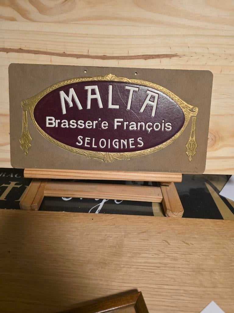 Carton publicitaire  malta brasserie  François Seloignes, Enlèvement ou Envoi