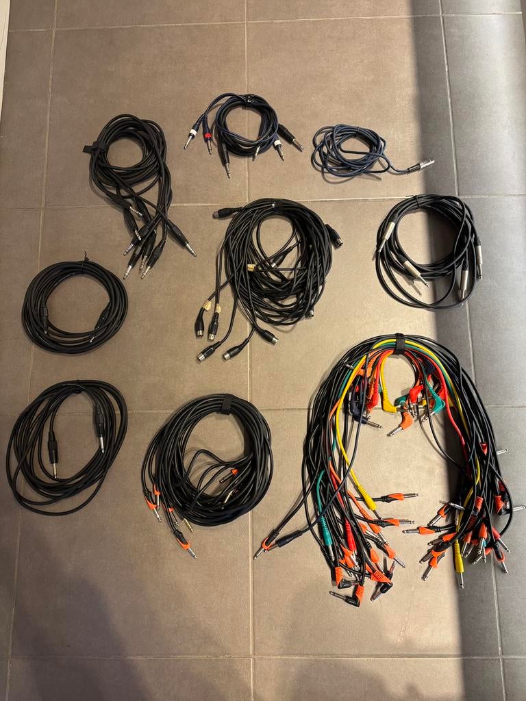 Lot audio/midi kabels voor instrumenten, Ophalen of Verzenden, Gebruikt