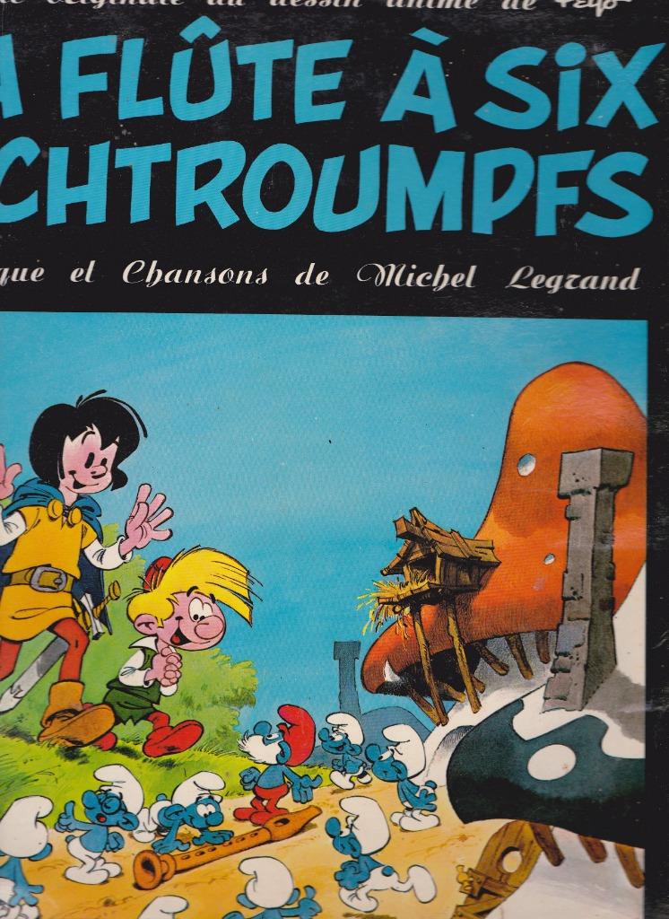 PEYO - La flûte à six schtroumpfs - Disque Polydor - 1975, Enlèvement ou Envoi, Comme neuf, Fable ou Conte (de fées), À partir de 10 ans