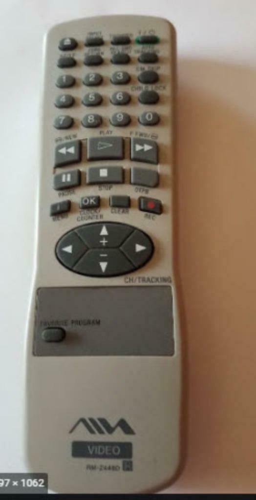 Afstandsbediening  AIWA  RM-Z448D, Ophalen of Verzenden, Gebruikt, VHS-speler of -recorder