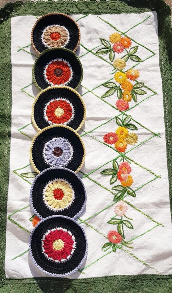 Sous-verres/sous-tasses au crochet 🌻( faits main), Enlèvement ou Envoi, Neuf, Verre ou Tasse