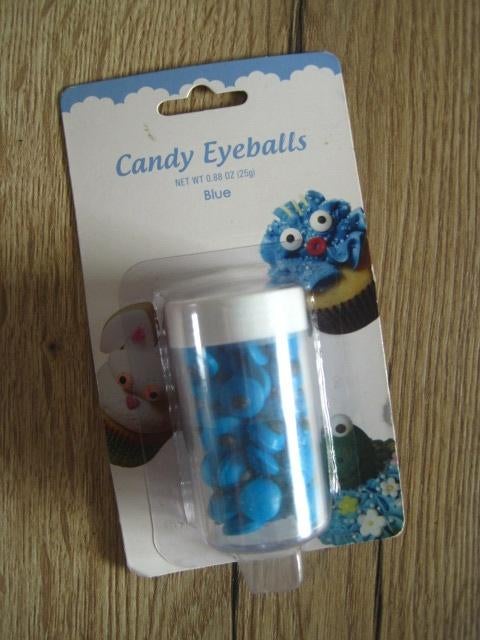 Suikeroogjes blauw voor versieren cupcakes - nieuw, Ophalen of Verzenden, Nieuw, Cupcakes, Versiering