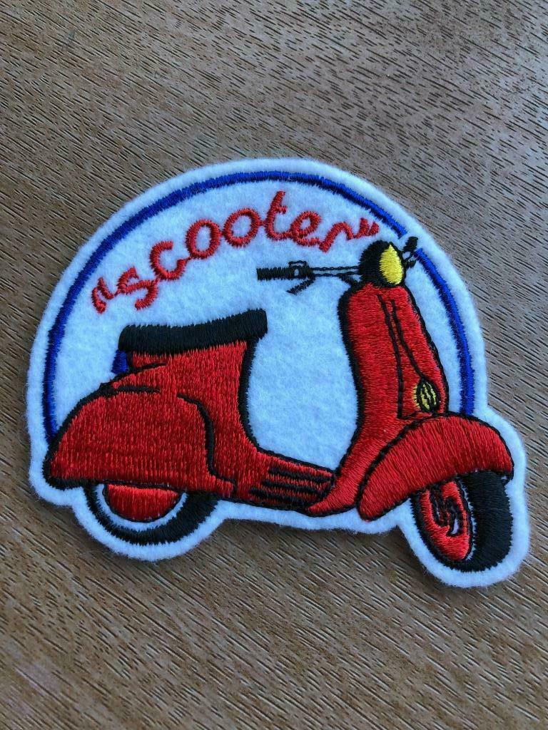 Geborduurde vintage Vespa-patch om op kleding of andere te n, Ophalen of Verzenden, Nieuw