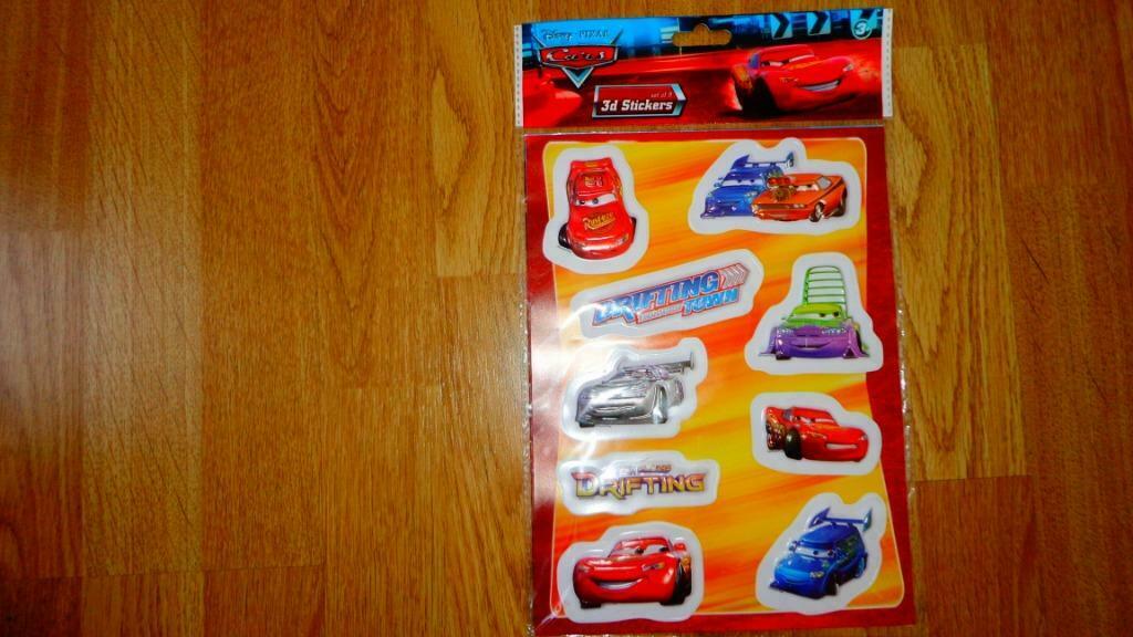 3 D stickers (vel met 9 stuks) Cars-NIEUW (verpakt), Enlèvement, Neuf, Garçon ou Fille