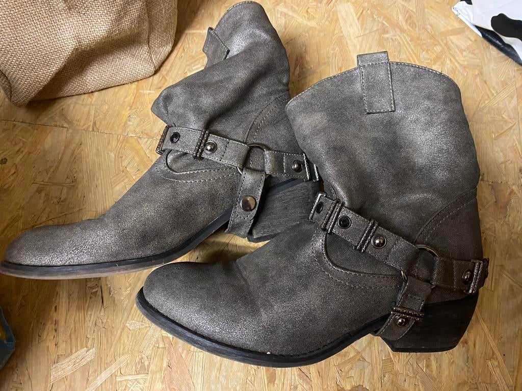 Cowboylaarzen, Lage of Enkellaarzen, Ophalen of Verzenden, Grijs, Gedragen
