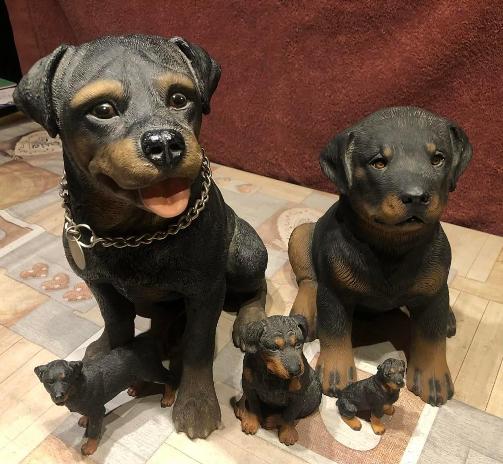 Rotweiler beelden, Enlèvement, Comme neuf, Chien ou Chat, Statue ou Figurine