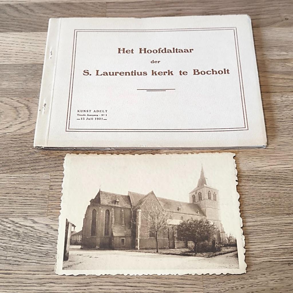 hoofdaltaar der St Laurentius kerk te Bocholt -1931 - postk, Ophalen of Verzenden