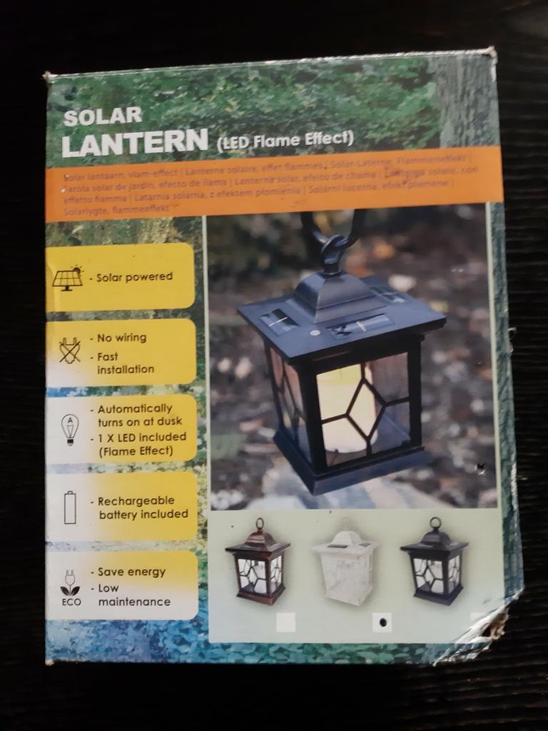 Nieuwe  solar lantaarn (word opgeladen door zon), Ophalen of Verzenden, Nieuw