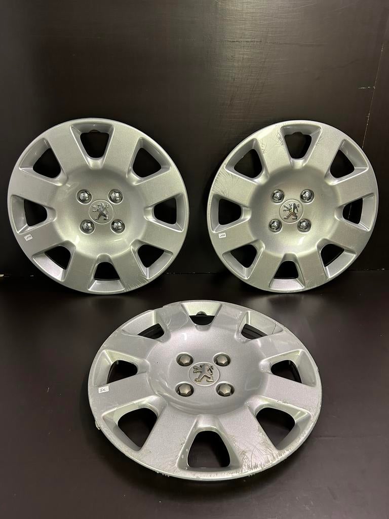 3 wieldoppen Peugeot ,208,307,308.308.508.2008, partner 16", Auto diversen, Wieldoppen, Ophalen of Verzenden, Gebruikt