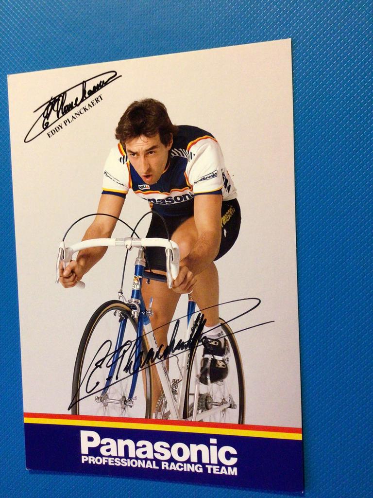 wielerkaart 1986 team panasonic  eddy planckaert signe, Envoi, Comme neuf