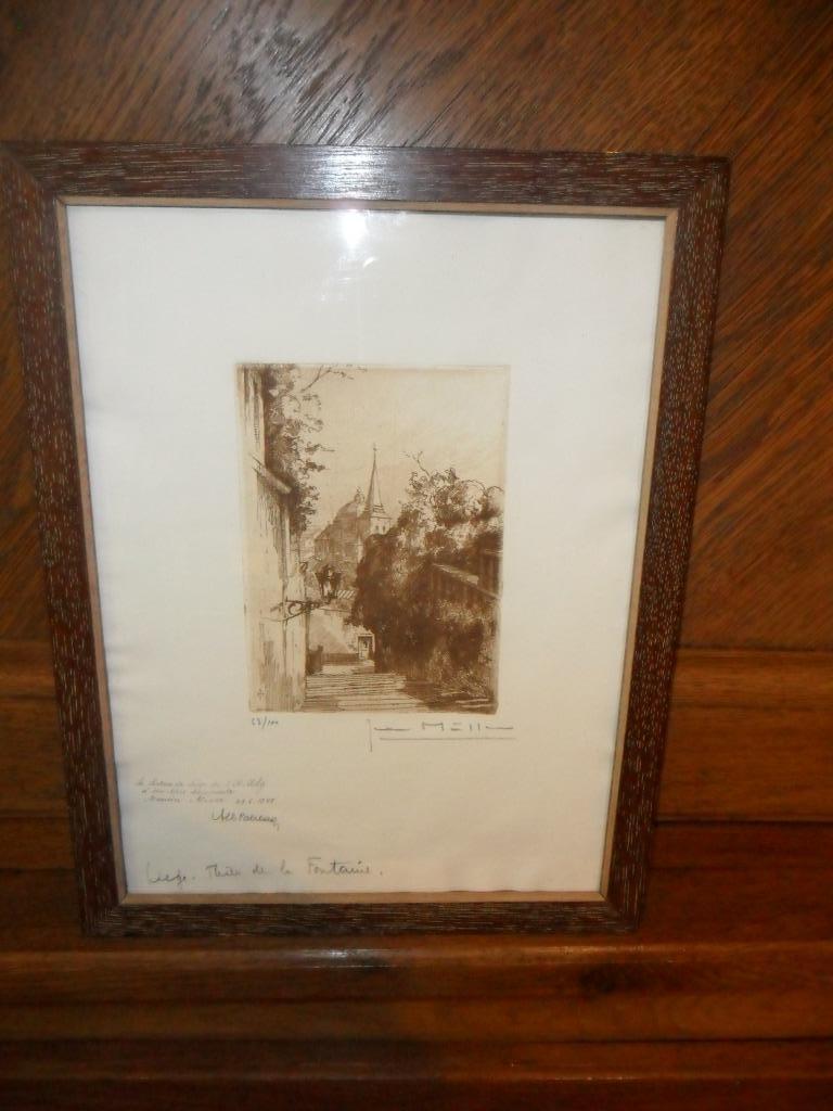 Eau forte de Jean MULLER, Montengée 1904-1977, Enlèvement ou Envoi