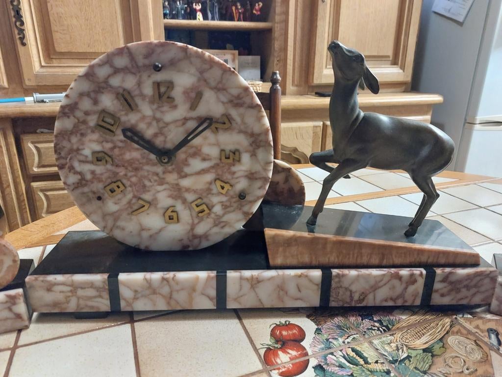 Horloge de cheminée en marbre, Utilisé