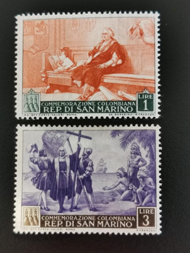 San Marino 1952 - Christophel Columbus, indianen, zeilschip*, Ophalen of Verzenden, Postfris