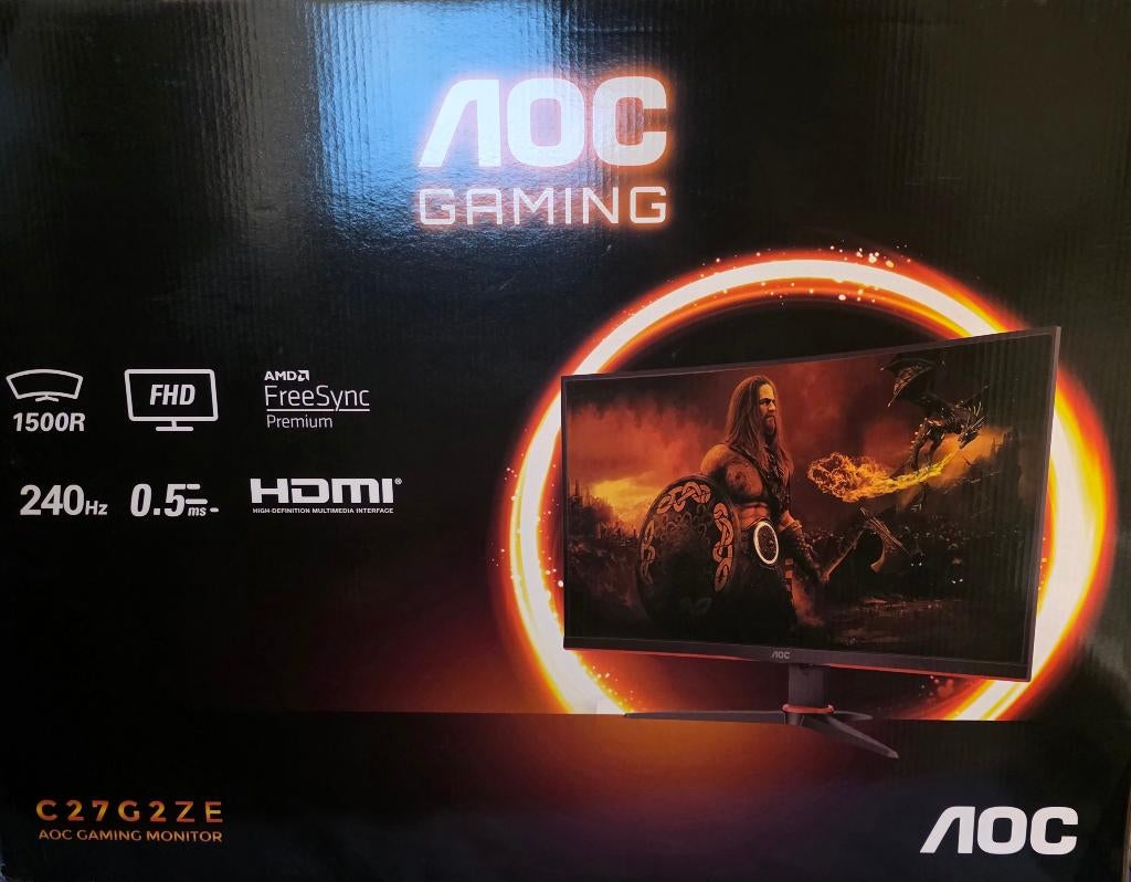 AOC C27G2ZE | Full HD Curved Gaming Monitor, Computers en Software, Gaming, HD, Kantelbaar, VA