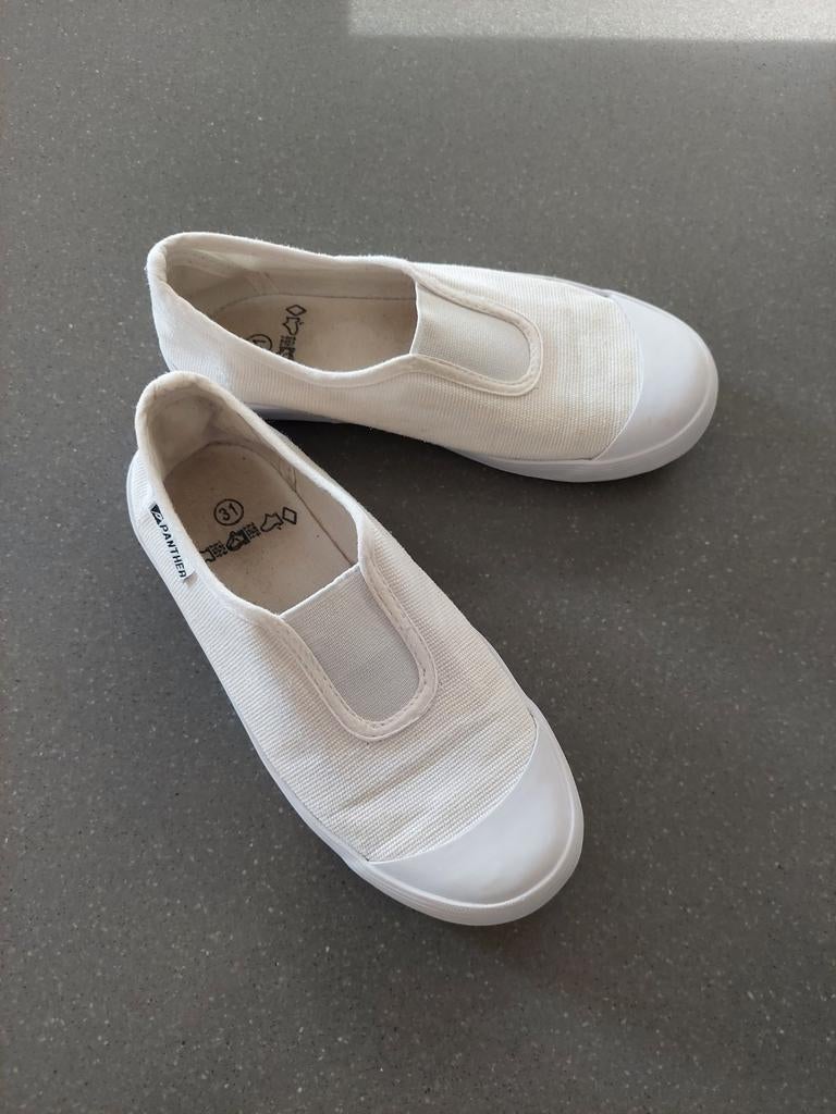 Chausson de gymnastique blanc - taille 31, Sports & Fitness, Gymnastique, Enlèvement ou Envoi, Utilisé, Blanc, Chaussons de gymnastique