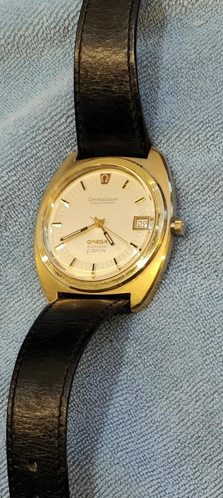 Omega-constellatie uit de jaren 1960/1970 werkt perfect, Handtassen en Accessoires, Horloges | Heren, Ophalen, Overige materialen