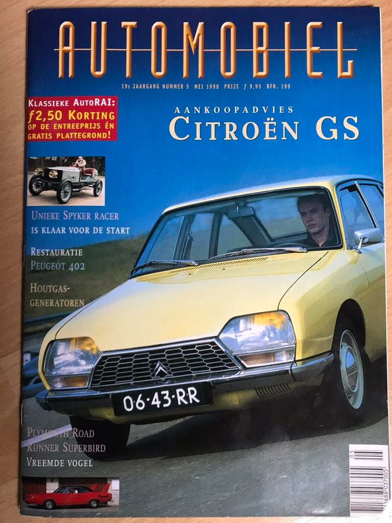 Tijdschrift Automobiel mei 1998 oldtimers, Boeken, Verzenden, Zo goed als nieuw