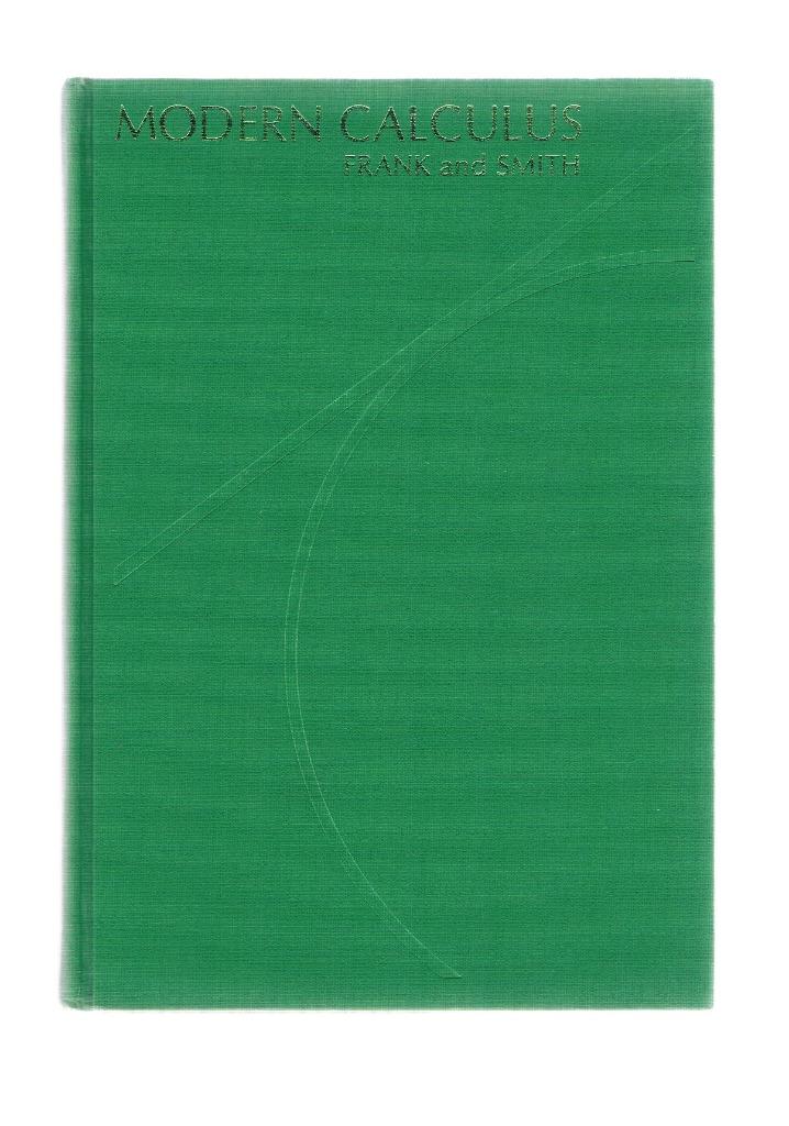 Modern Calculus / T. Frank - J. Smith / als NIEUW, Ophalen of Verzenden, Gelezen