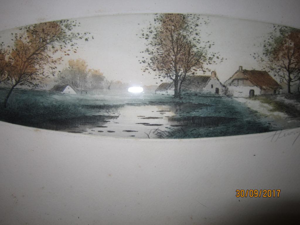 Huay inkttekening Huay inkttekening landschap (vlaams?), Antiek en Kunst, Kunst | Tekeningen en Fotografie, Ophalen
