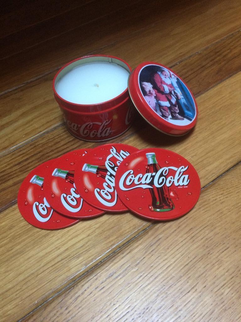 Bougie et sous-verres Coca-Cola, Enlèvement ou Envoi