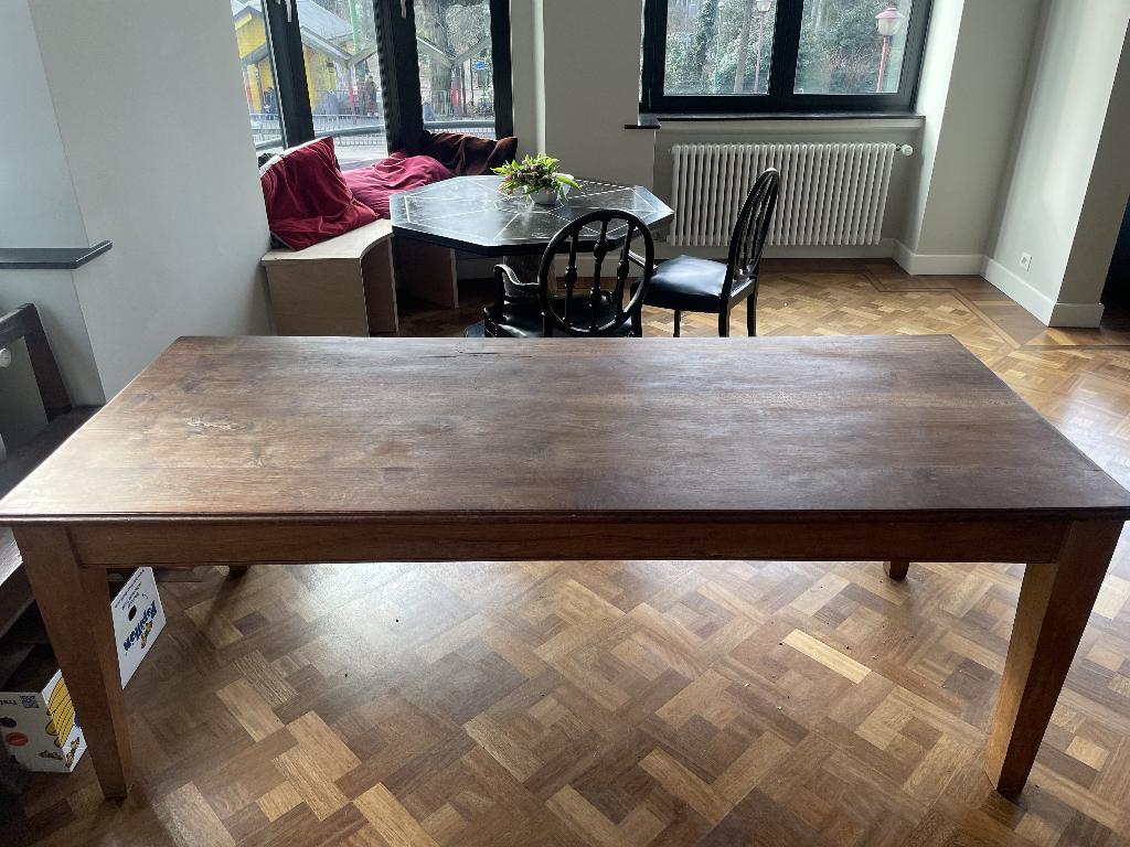 Table de monastère/table de moine ancienne en chêne 2,1 m, Enlèvement