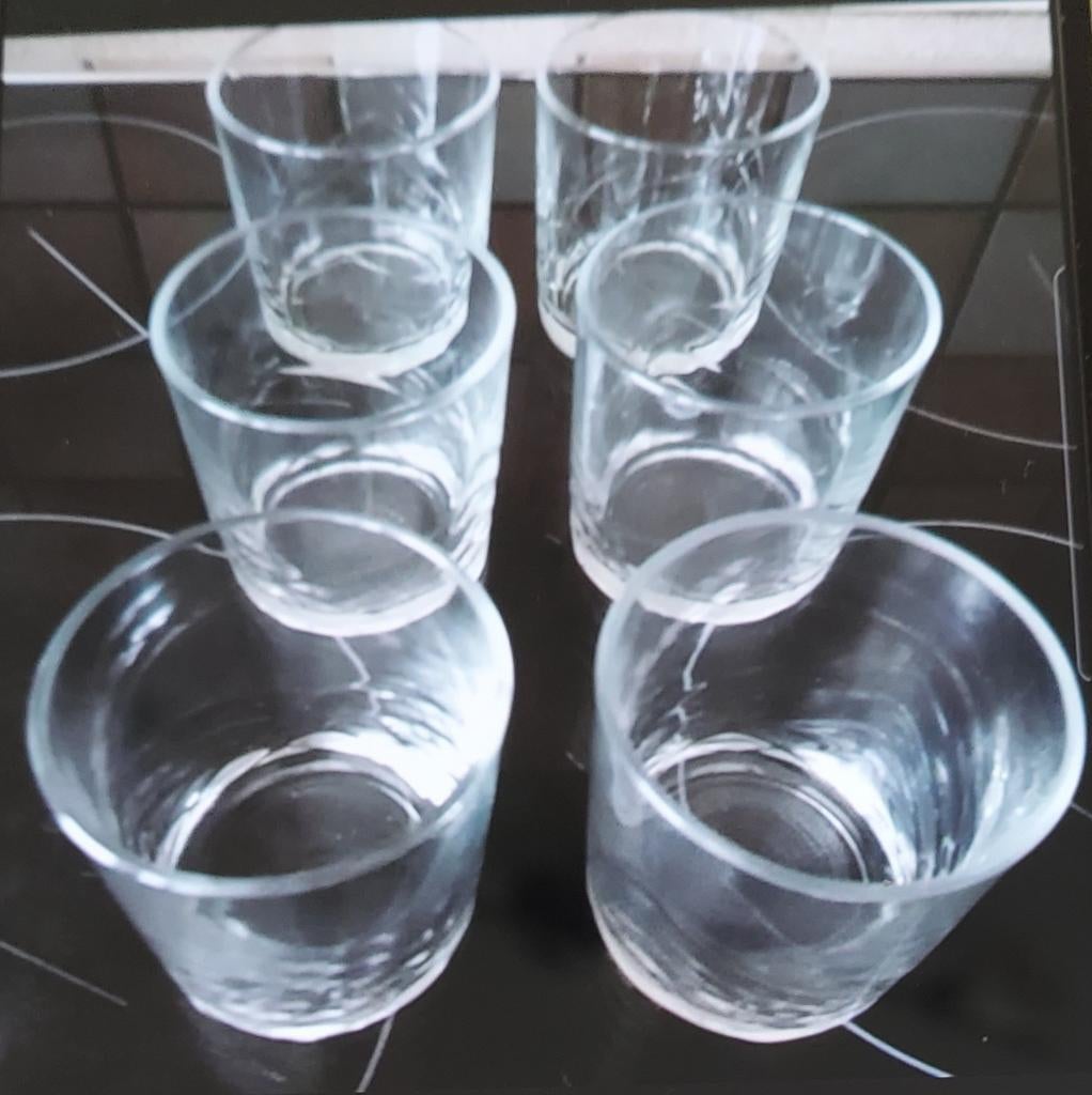 6 verres à eau, Enlèvement ou Envoi, Comme neuf