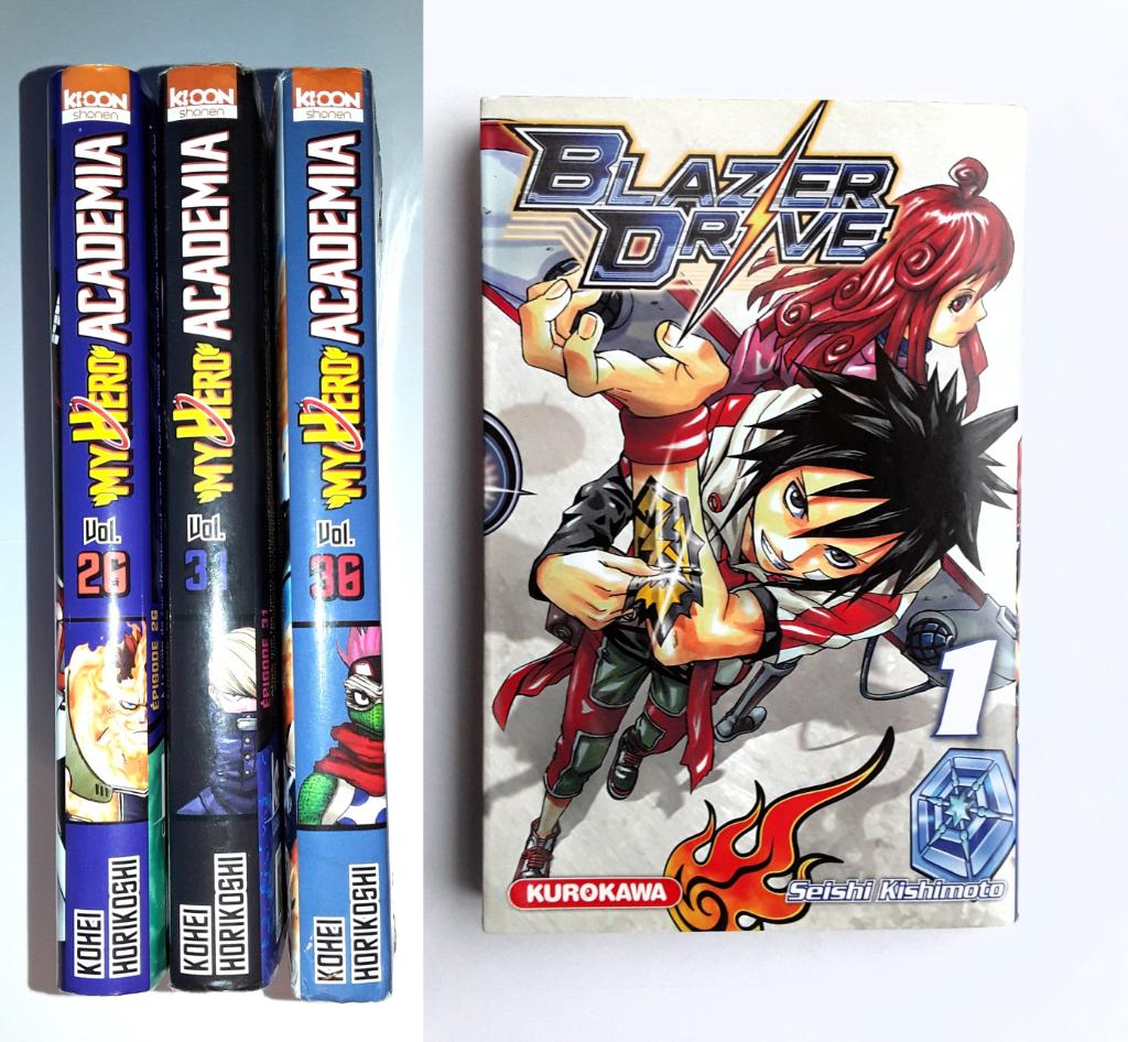 Lot 4 manga : Blazer Drive 1 & My Hero Academia 26 - 31 - 36, Boeken, Ophalen, Gelezen, Japan (Manga)