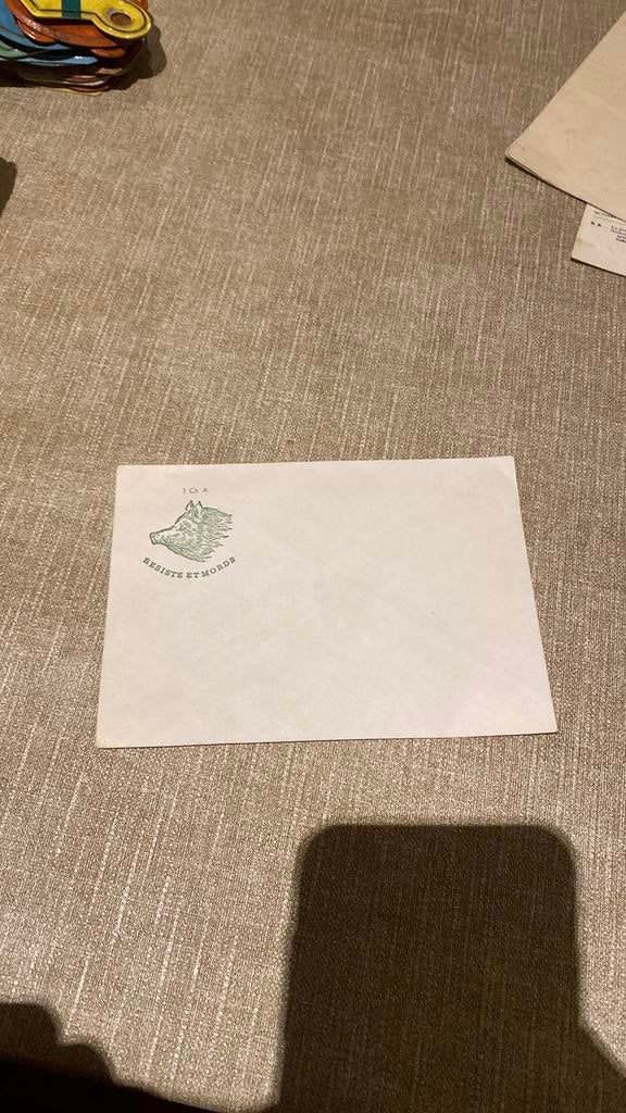 Lettre 1er chasseur Ardennais armee belge, Enlèvement ou Envoi