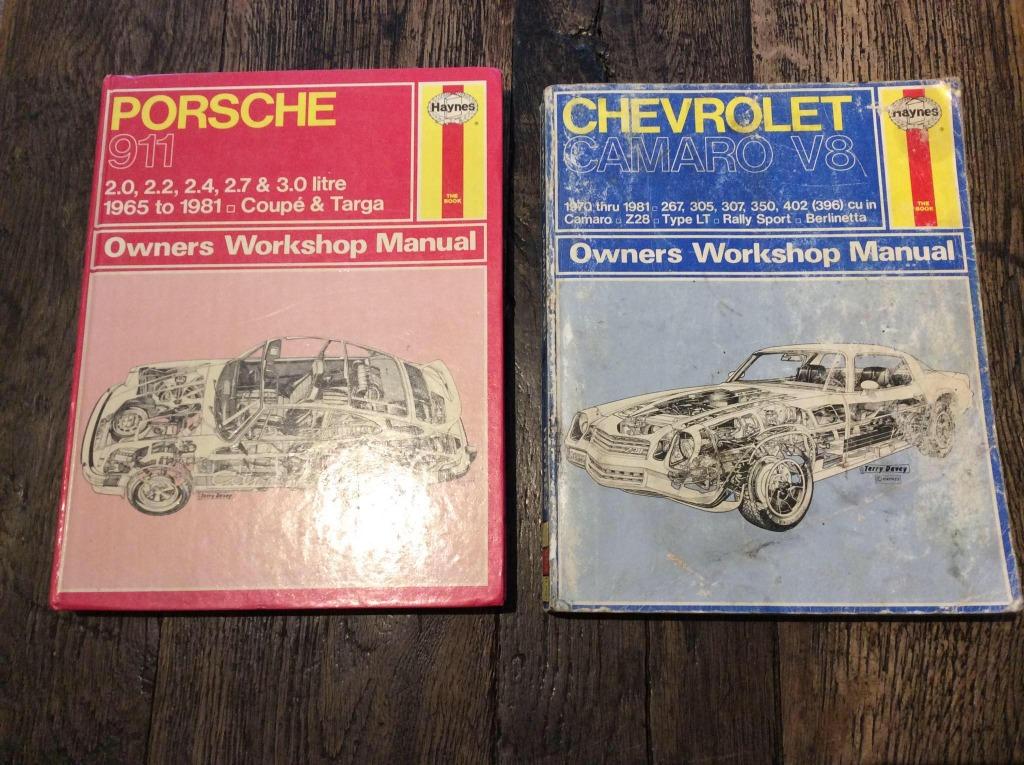 Porsche 911 en Chevrolet Camaro technische handboeken, Auto diversen, Handleidingen en Instructieboekjes, Ophalen of Verzenden