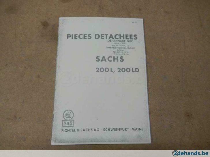 Sachs 200cc, 200L ,200 LD onderdelenboek, Motoren, Ophalen of Verzenden