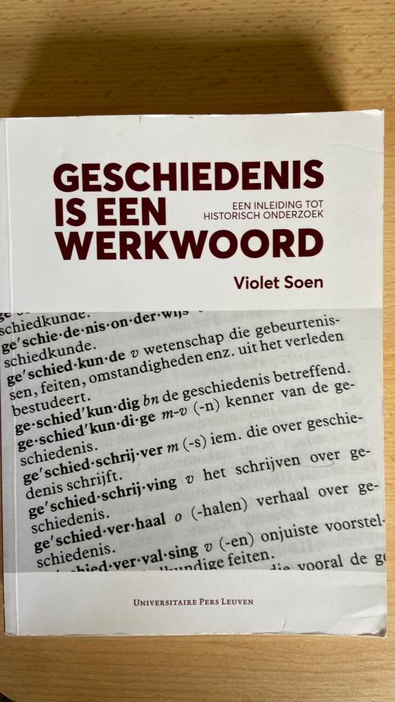 Violet Soen - Geschiedenis is een werkwoord, Boeken, Gelezen, Hoger Onderwijs, Ophalen of Verzenden, Violet Soen