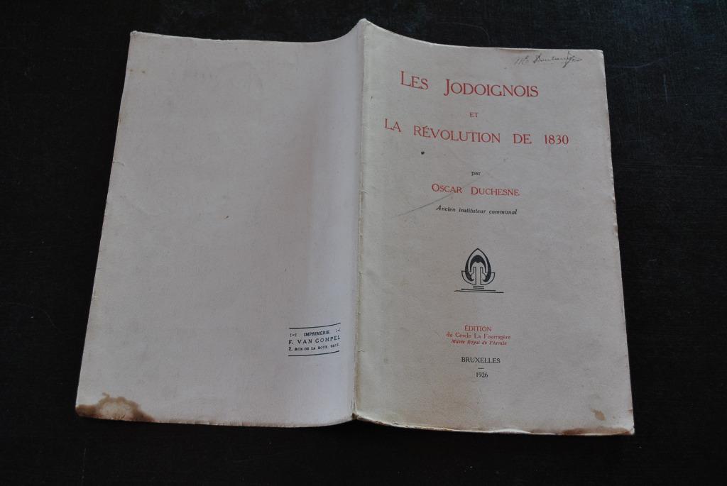 DUCHESNE Les Jodoignois et la révolution de 1830 - Jodoigne, Enlèvement ou Envoi, Oscar DUCHESNE, 19e siècle, Utilisé
