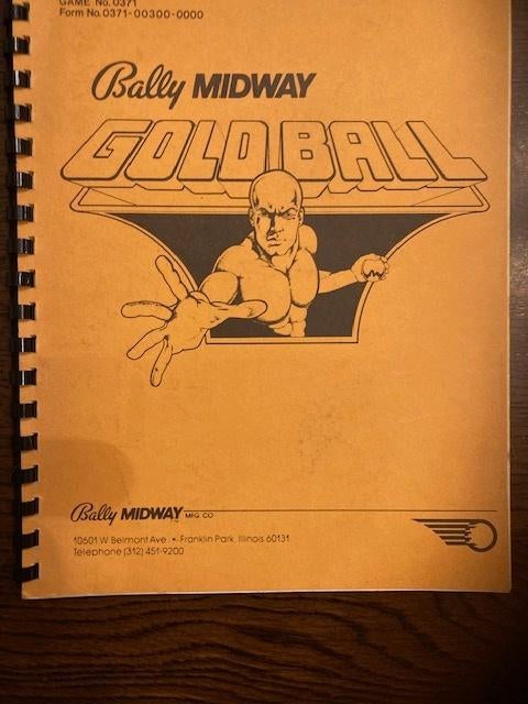 BALLY MIDWAY GOLDBALL MANUAL WITH SCHEMATICS, Verzamelen, Ophalen of Verzenden, Zo goed als nieuw, Elektronisch, Bally