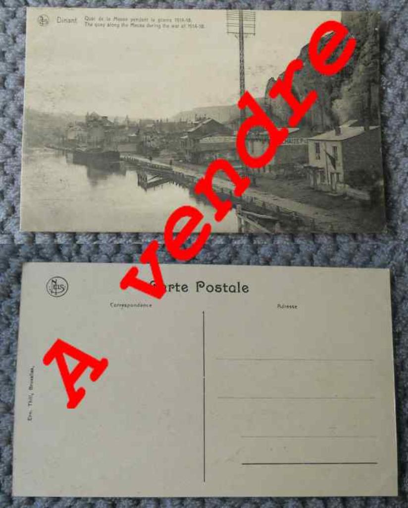 Carte postale ancienne de Dinant : Quai de la Meuse 14-18, Enlèvement, Non affranchie, Namur