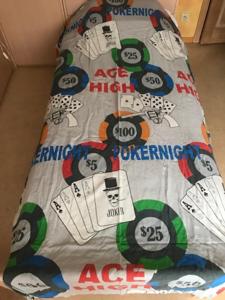 Flanel 1 persoons dekbedovertrek + sloop (nr4029, Ophalen of Verzenden, Zo goed als nieuw, Eenpersoons, Dekbedovertrek